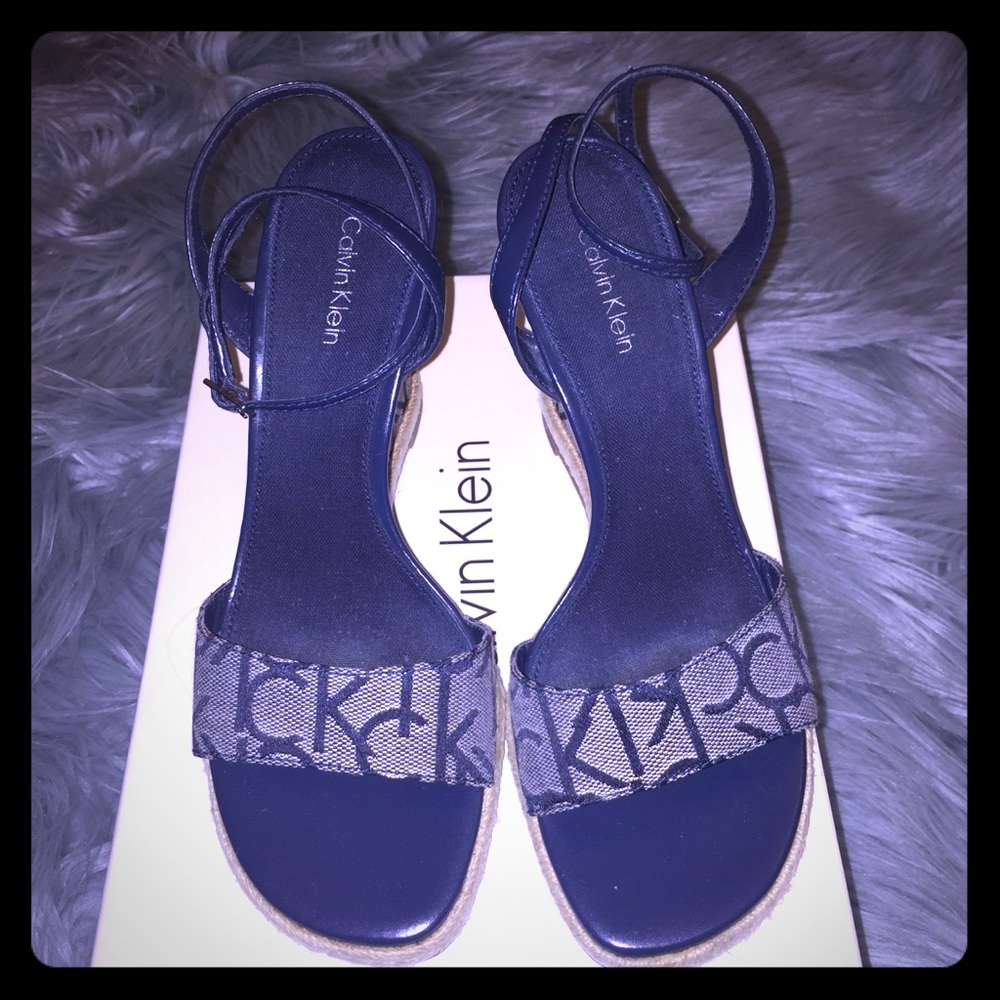 Calvin Klein Wedge Navy Color